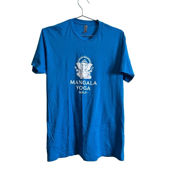 Next Level Shirt Unisex Medium Blue Mangala Yoga Maui Crewneck Short Sleeve - Picture 1 of 4